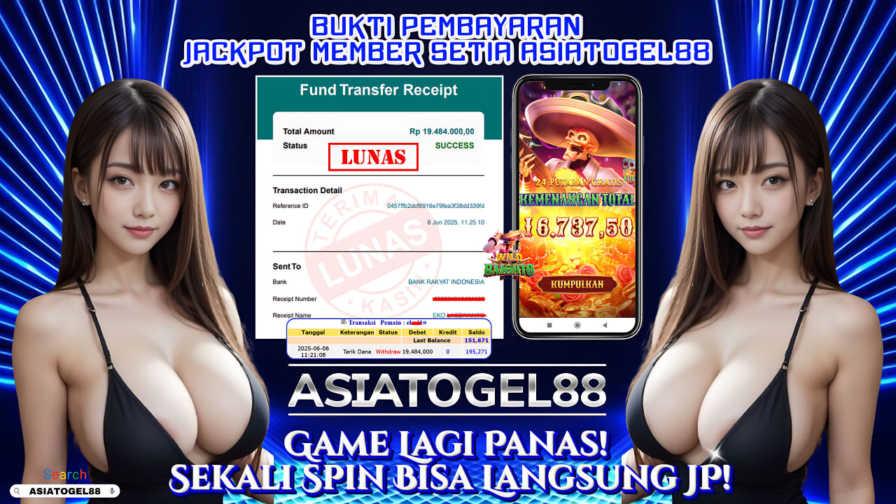 Selamat Atas Kemenangan Besar nya USER ID : EK**** !! WD Sebesar Rp 19.484.000 (SEMBILAN BELAS JUTA EMPAT RATUS DELAPAN PULUH EMPAT RIBU RUPIAH ) JACKPOT SLOT DI PERMAINAN WILD BANDITO - PG SOFT !!
